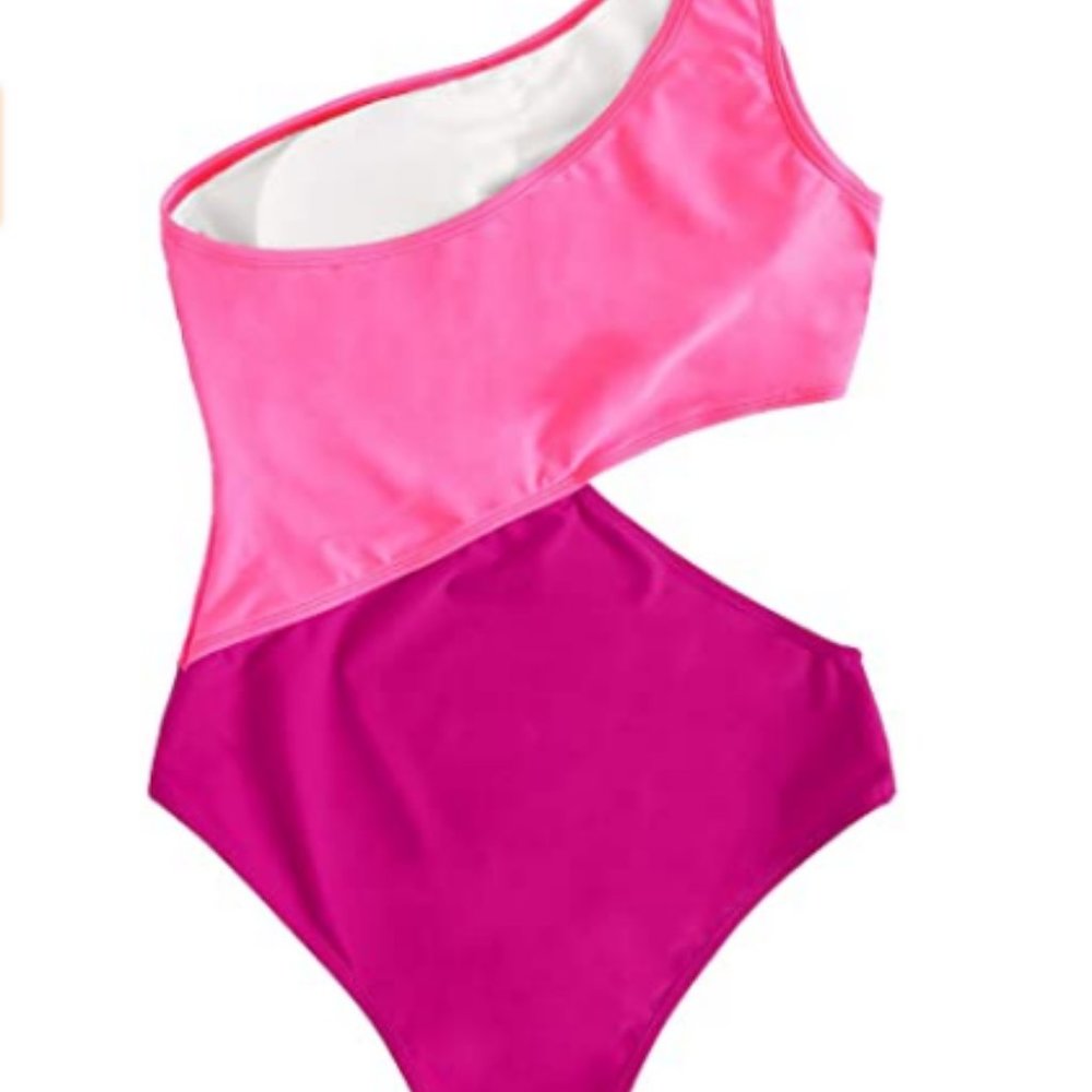 Women's Bathing Suits One Shoulder - Picture 2 of 6